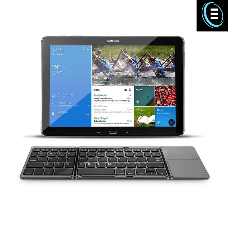 Mini Teclado Dobrável Bluetooth com Touchpad- Portabilidade e facilidade