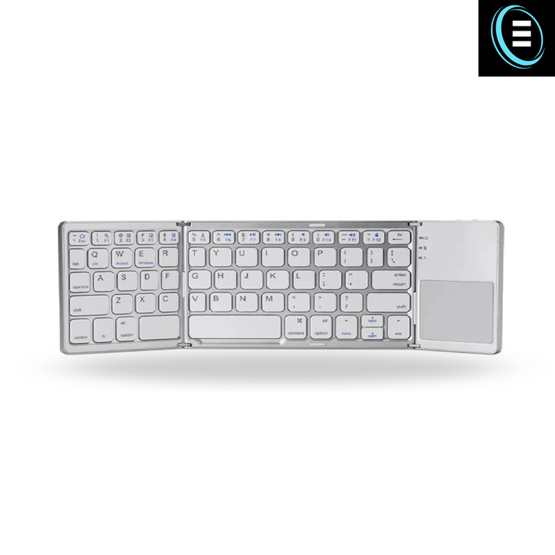 Mini Teclado Dobrável Bluetooth com Touchpad- Portabilidade e facilidade