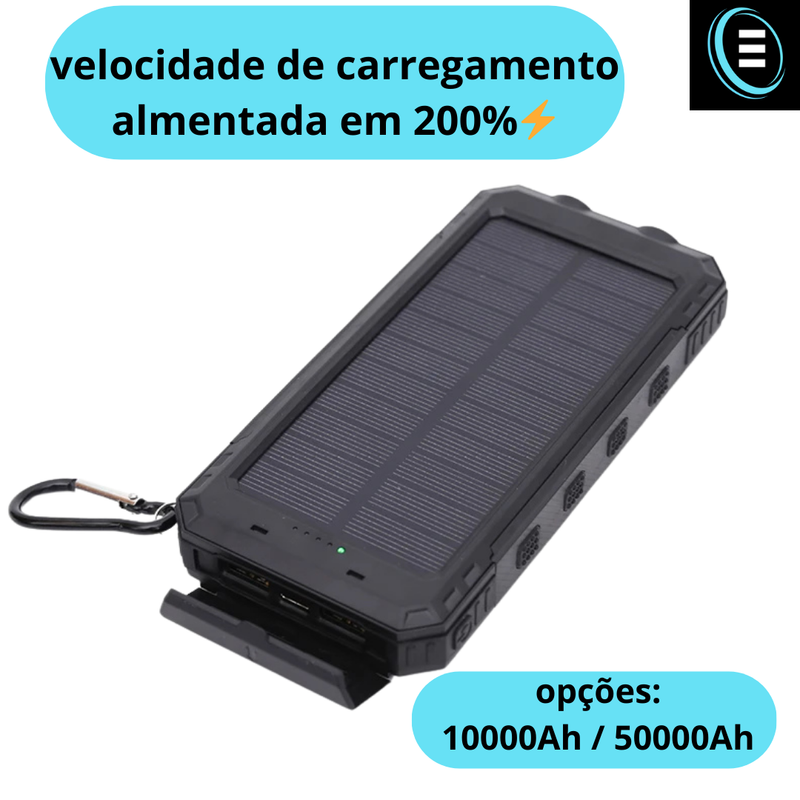 Carregador Portátil Solar MIJIA 120W Com  Lanterna