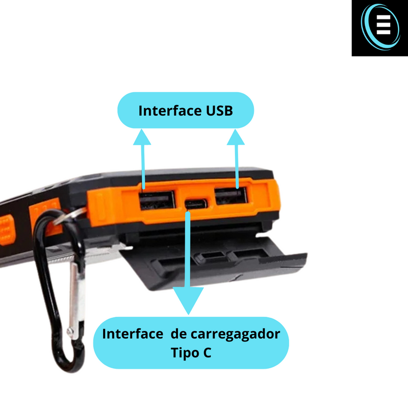 Carregador Portátil Solar MIJIA 120W Com  Lanterna