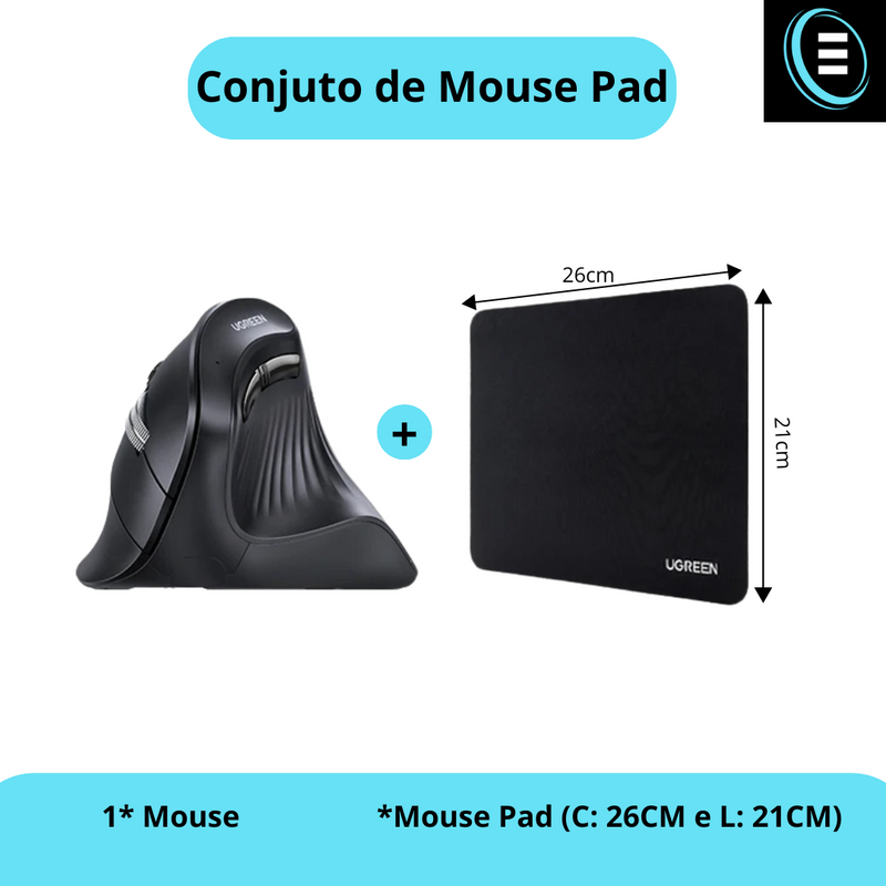 Mouse vertical Sem fio UGREEN 2.4G