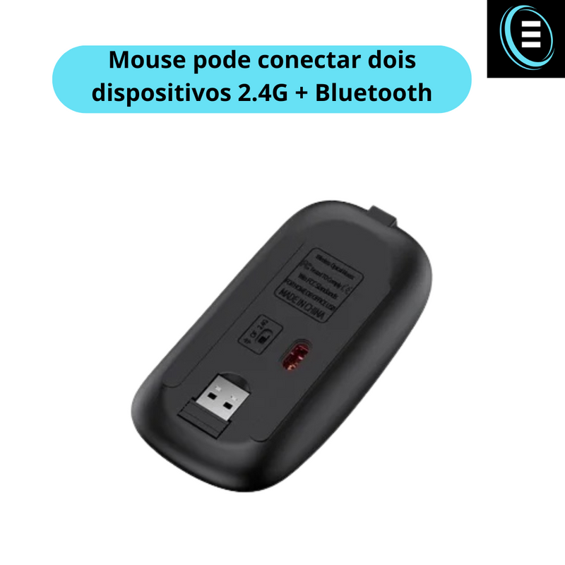 Kit teclado e mouse Sem fio 1600 DPI