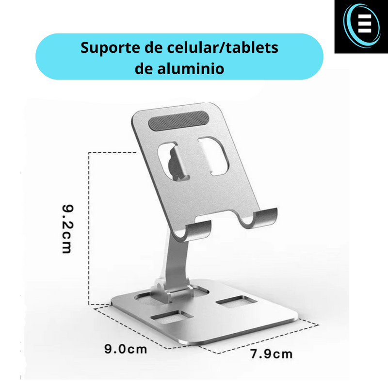 Suporte Dobrável Universal para Celular e Tablet - Liga de Alumínio