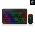 Kit Teclado e Mouse Bluetooth Sem Fio  - Compacto, Colorido e Moderno