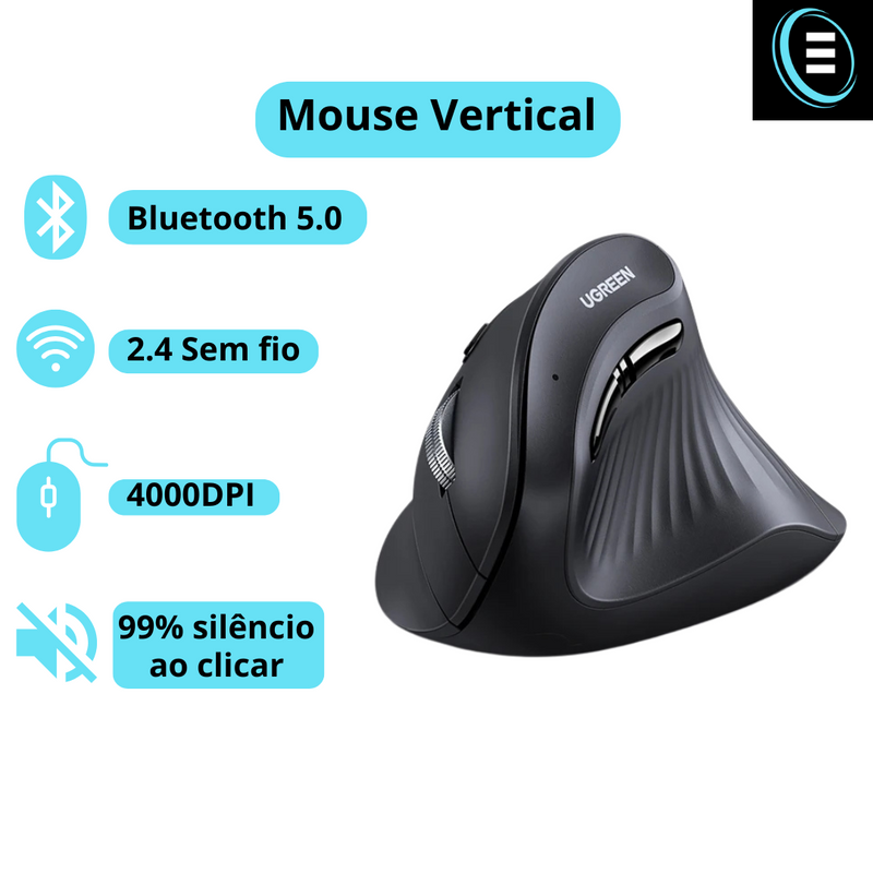 Mouse vertical Sem fio UGREEN 2.4G